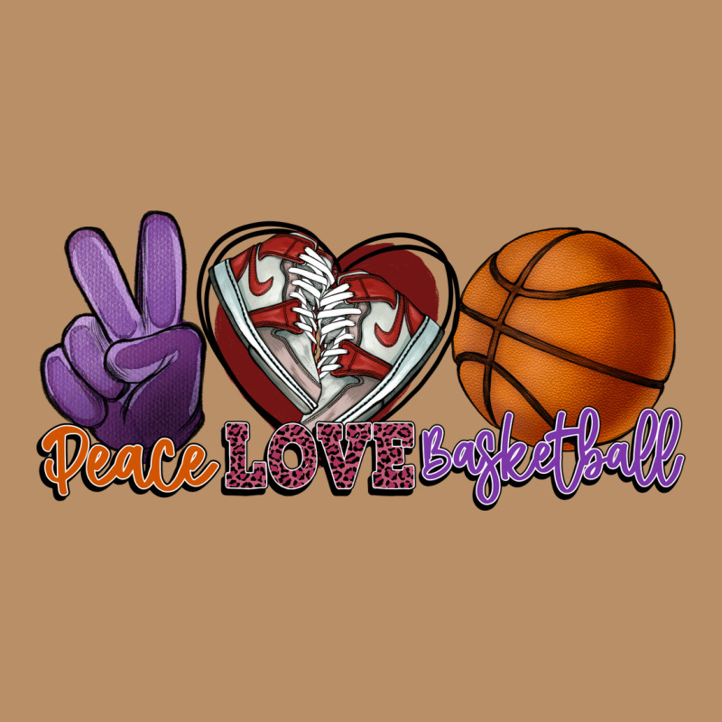 Peace Love Basketball Vintage Hoodie by HowdyJamesFarm | Teevron