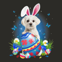 Bunny Maltese With Egg Basket Easter Flower Hunting Egg Heavy Core Tee | Teevron