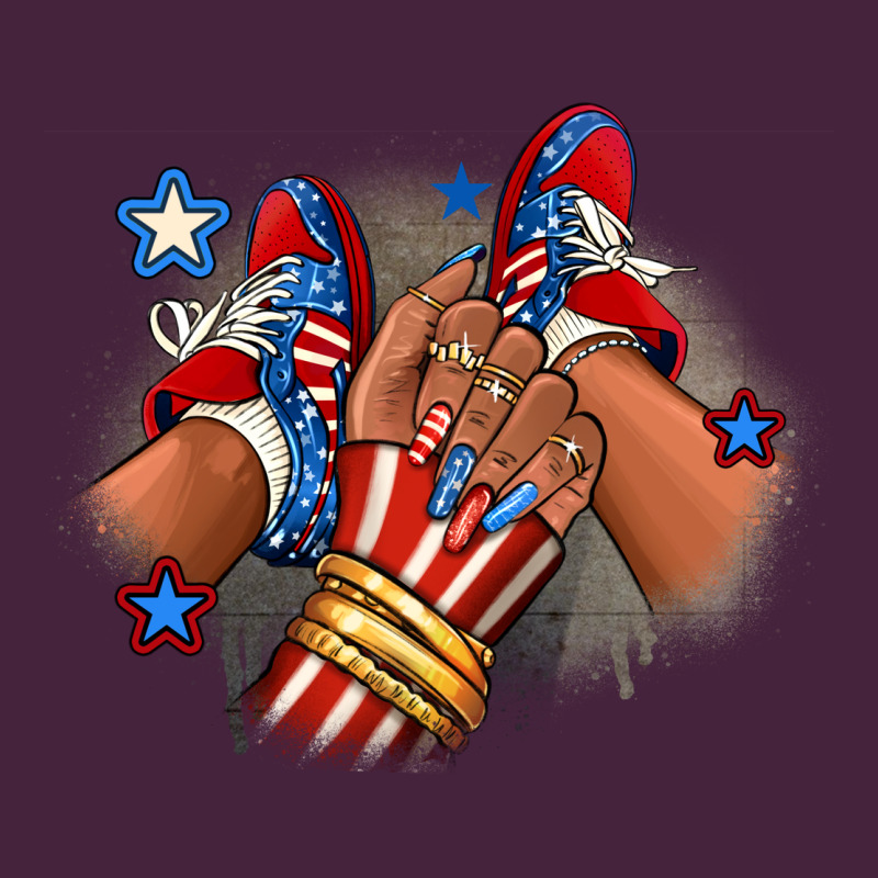 America Afro Girl Sneakers Premium Tee by RanaPortraitStore | Teevron