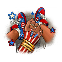 America afro girl sneakers | Teevron