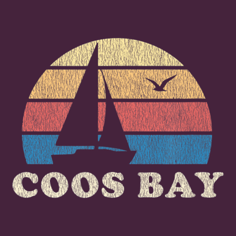 Coos Bay Or Vintage Sailboat 70s Throwback Sunset Premium Tee by minhPixels | Teevron