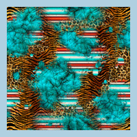 Turquoise Serape Leopard Seamless Pattern Premium Hoodie | Teevron