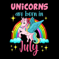 Unicorns Are Born In July Ladies Tee | Teevron