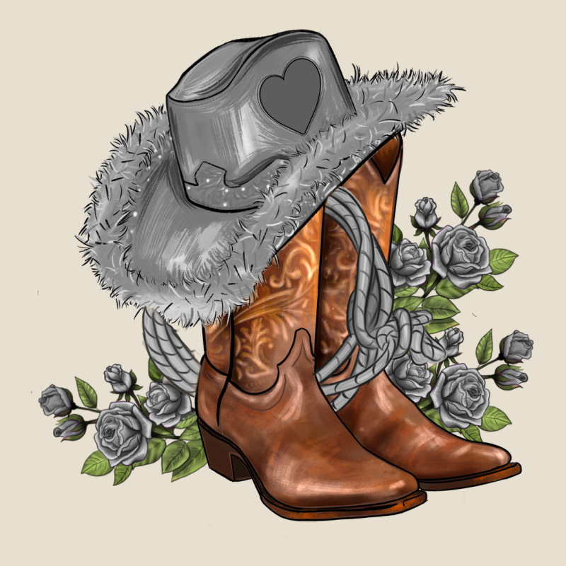 Gray Cowgirl And Roses Urban Hoodie by AdoDesignShop | Teevron
