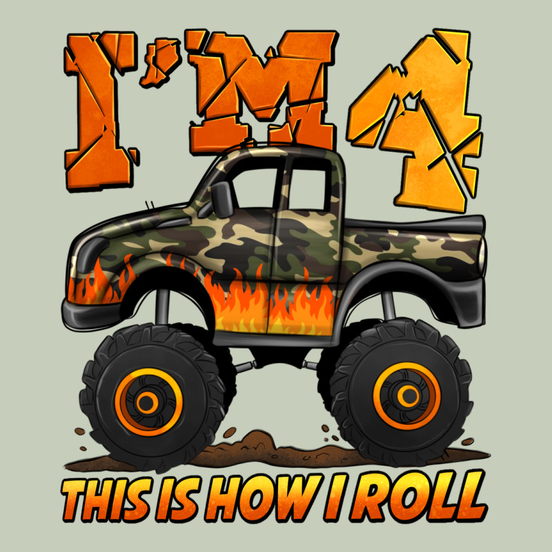 I'm Four This Is How I Roll Monster Truck Birthday Ladies Tee by Jasminsmagicworld | Teevron