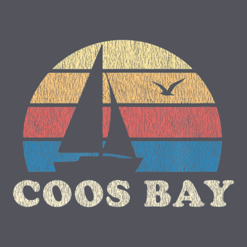 Coos Bay Or Vintage Sailboat 70s Throwback Sunset Vintage Hoodie by minhPixels | Teevron