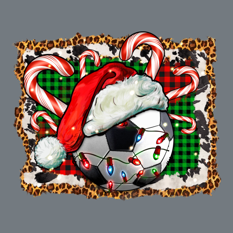 Soccer Ball Christmas With Hat And Candy Cane Heavyweight Sweatshirt by FaDigitalArtStudio | Teevron