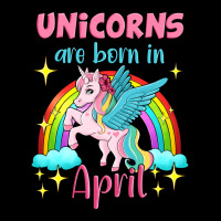 Unicorns Are Born In April Ladies Tee | Teevron