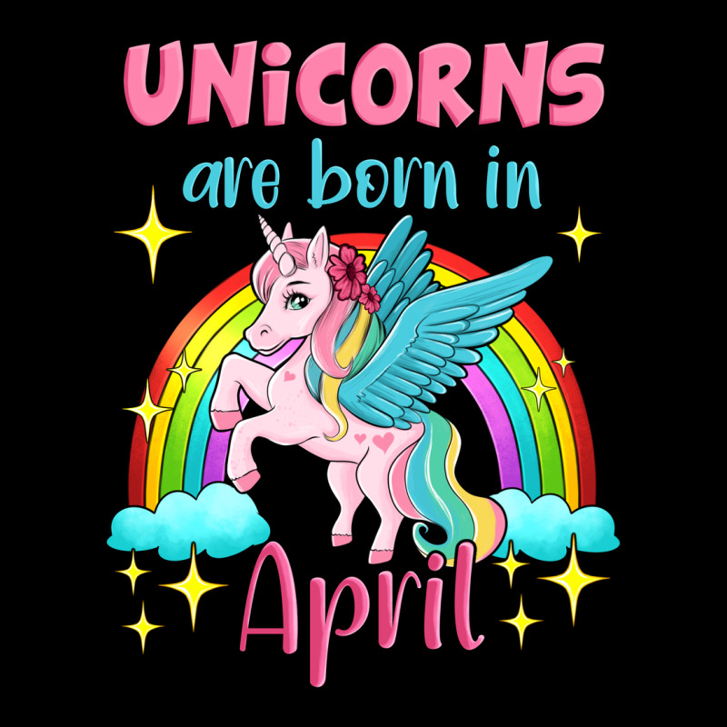 Unicorns Are Born In April Ladies Tee by Jasminsmagicworld | Teevron