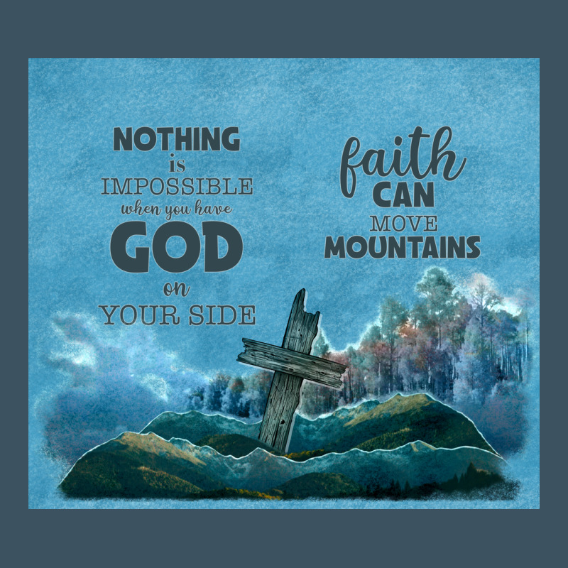 Nothing Is Impossible With Cross Urban Heavy Tee by TumblerDesignByShophia | Teevron