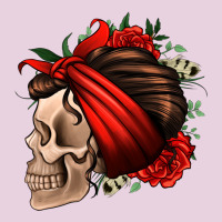 Bandana And Roses Skull Ladies Tee | Teevron