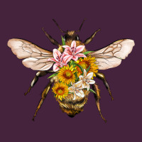 Bee With Flowers Premium Tee | Teevron