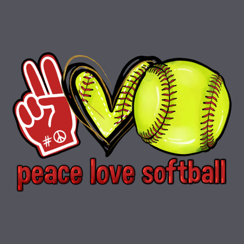 Peace Love Softball Vintage Hoodie by HowdyJamesFarm | Teevron