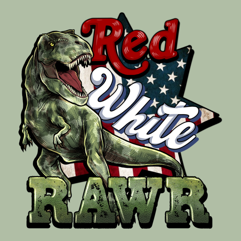Red White Rawr 4th Of July Urban Heavy Tee by HowdyJamesFarm | Teevron
