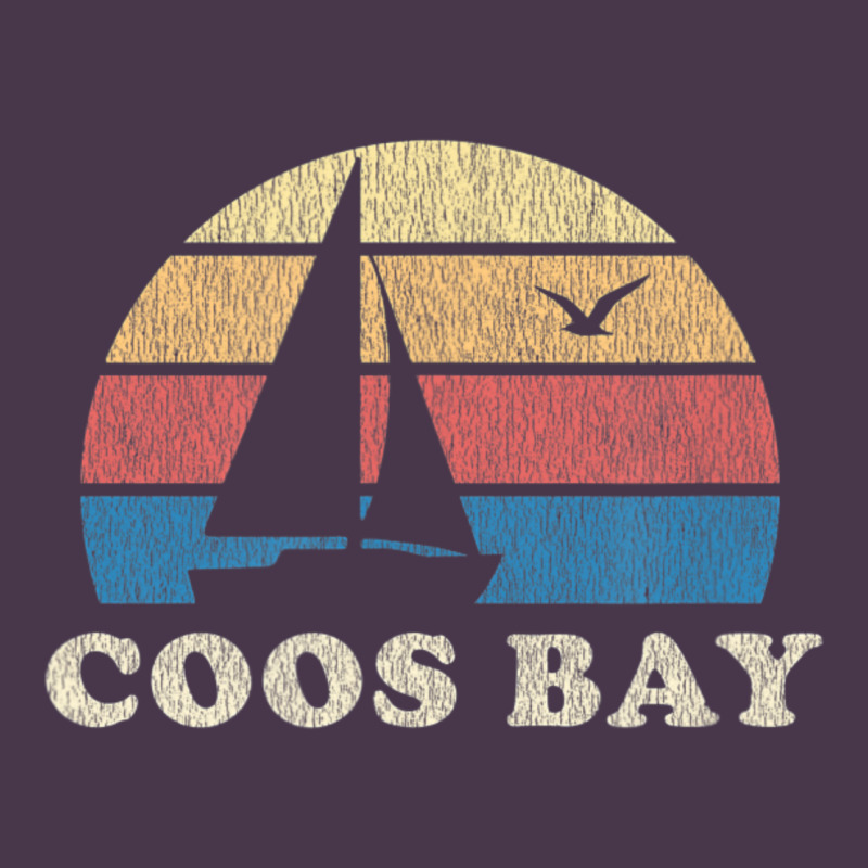 Coos Bay Or Vintage Sailboat 70s Throwback Sunset Heavyweight Hoodie by minhPixels | Teevron
