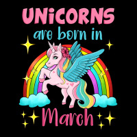 Unicorns Are Born In March Ladies Tee | Teevron
