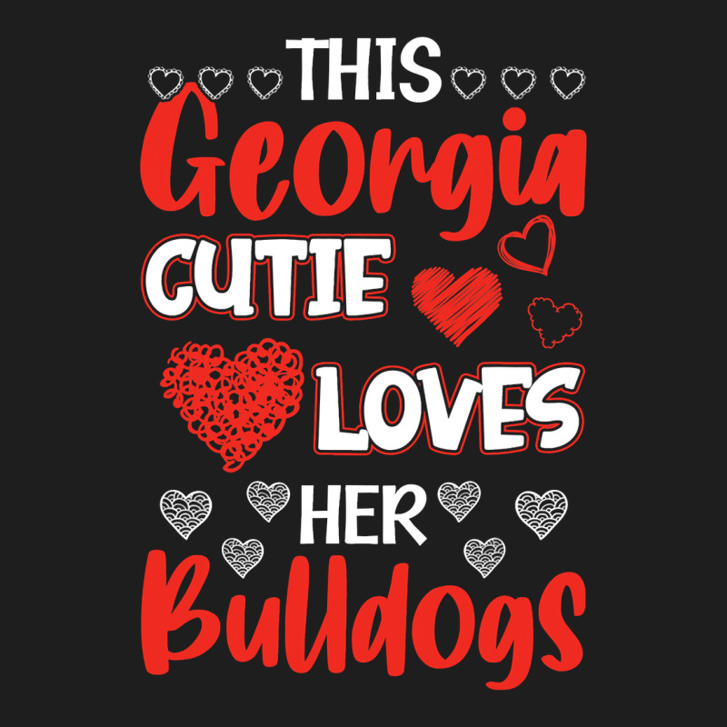 This Georgia Cutie Loves Her Bulldogs Fun Football Heavyweight Hoodie by minhPixels | Teevron