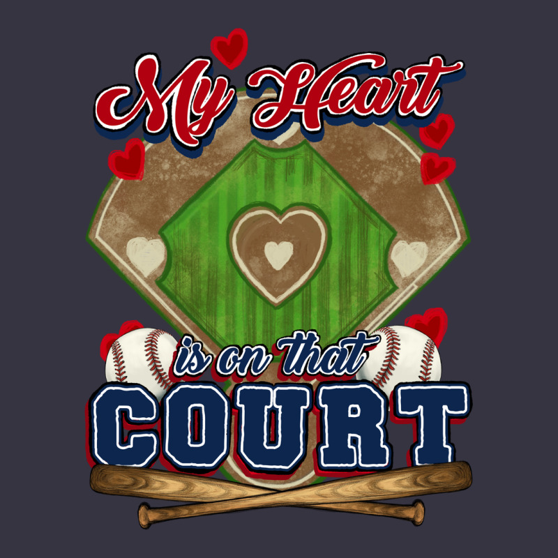 My Heart Is On That Court Baseball Vintage Hoodie by HowdyJamesFarm | Teevron