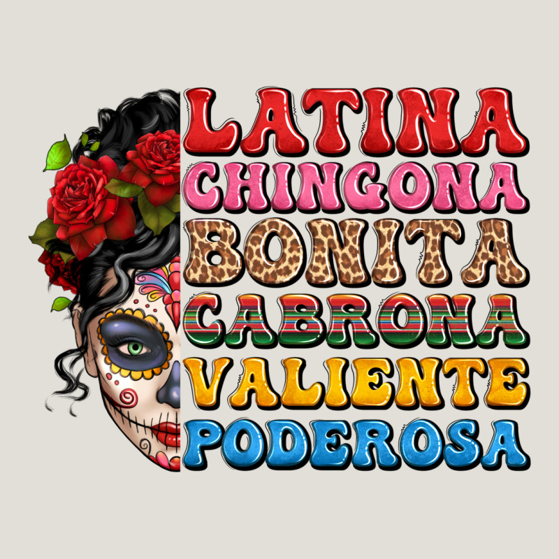 Mexican Sugar Skull Latina Chingona Bonita Heavy Core Tee by LillyAllenDesigns | Teevron