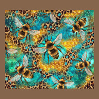 Honeycomb And Bees With Leopard Premium Tee | Teevron