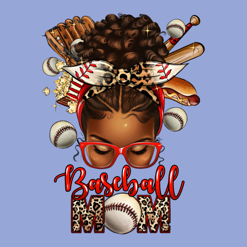 Baseball Mom Afro Messy Bun Classic Tee by texasbilliewilder | Teevron