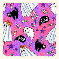 Cute Ghost Halloween Seamless Pattern Premium Hoodie | Teevron