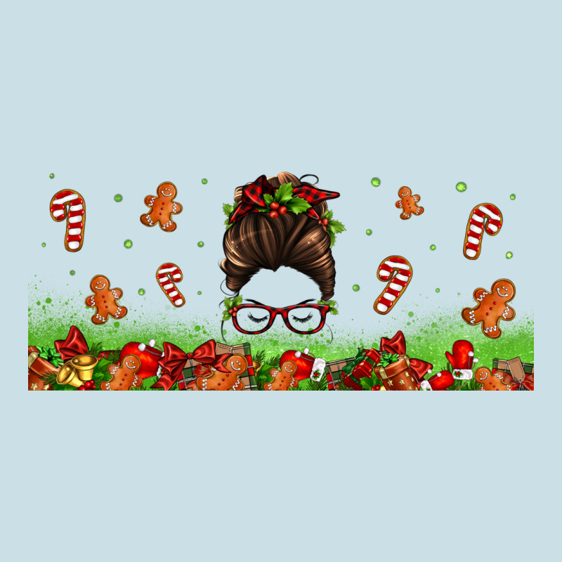 Christmas Mama Messy Bun Ladies Tee by Jasminsmagicworld | Teevron