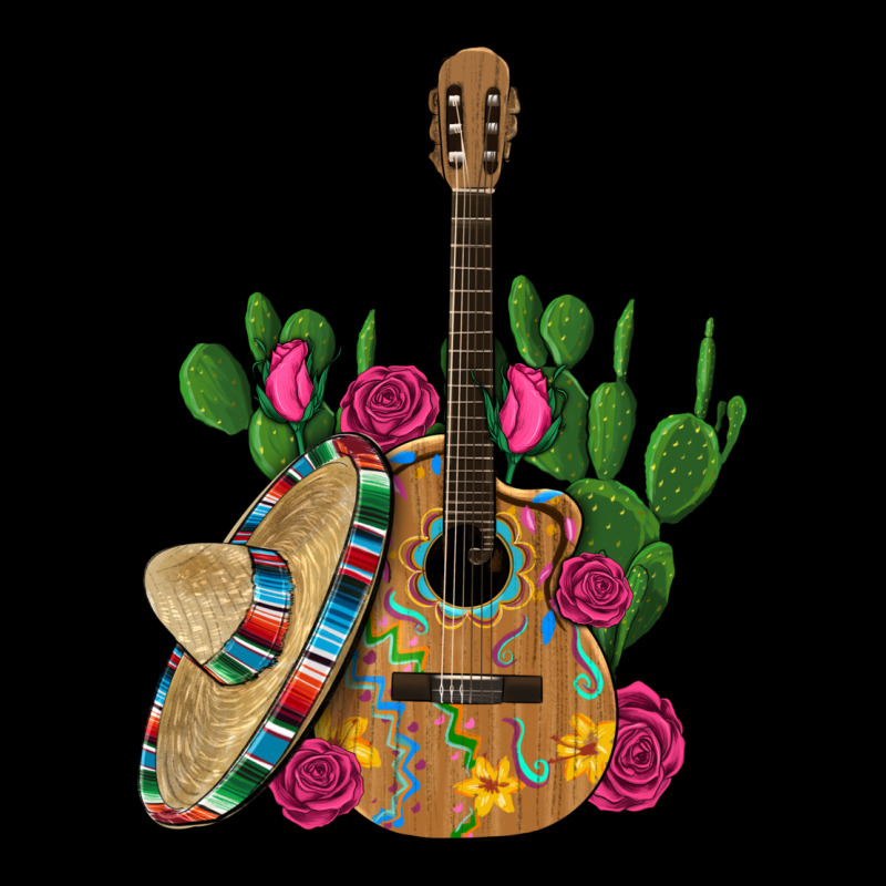 ,mexican Sombrero Guitar Rose Cactus Premium Tee by Artiststas | Teevron