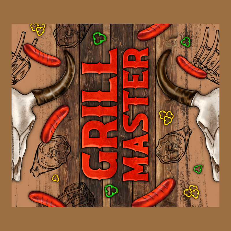 Grill Master With Bull Skull Vintage Tee by TumblerDesignByShophia | Teevron