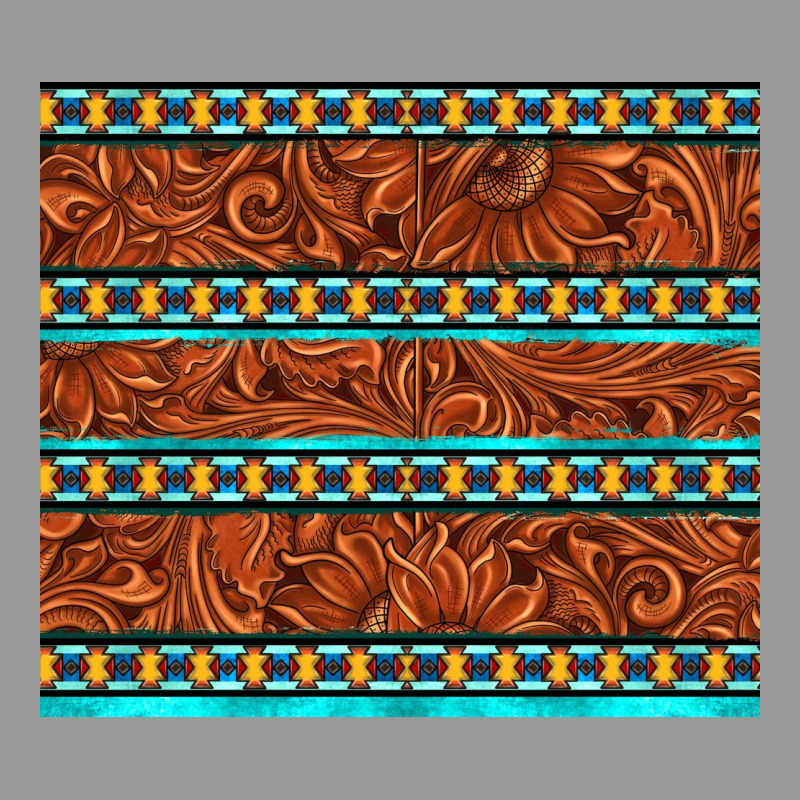Tooled Leather And Aztec Vintage Hoodie by TumblerDesignByShophia | Teevron