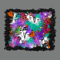 Halloween Ghost And Turquoise Glitter Background Premium Hoodie | Teevron