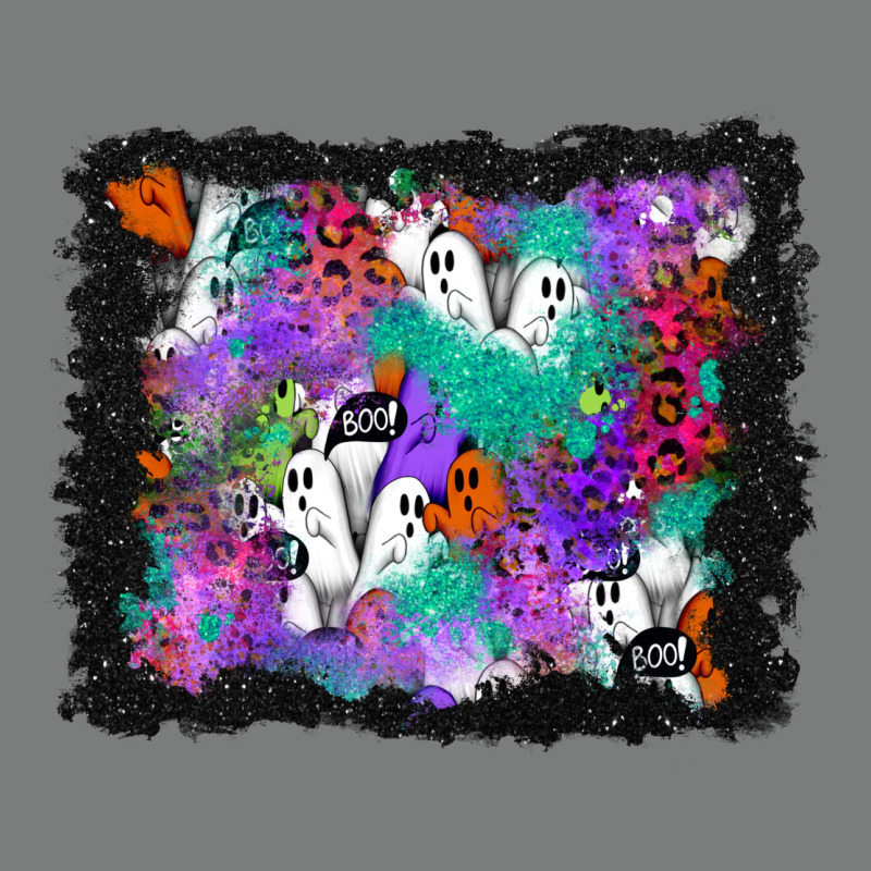 Halloween Ghost And Turquoise Glitter Background Premium Hoodie by BundleAndBundleShop | Teevron