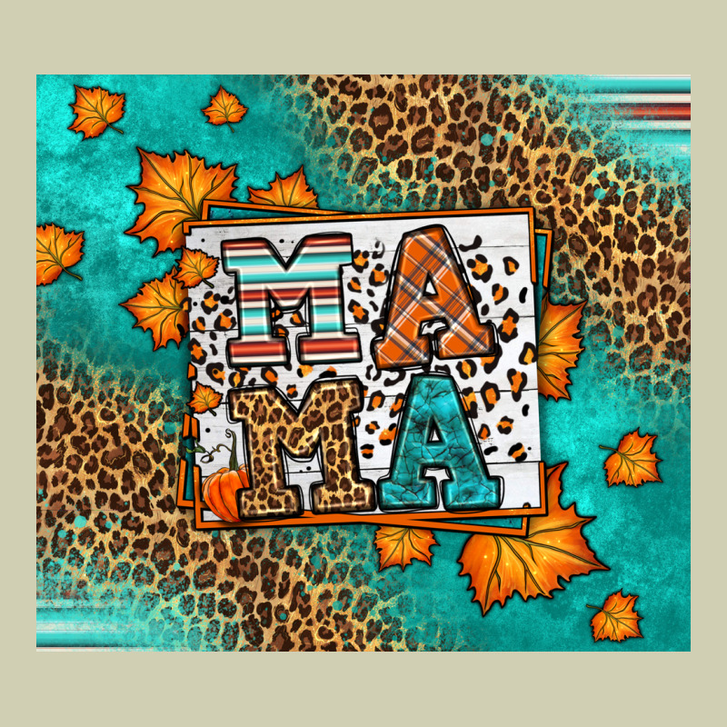Fall Autumn Leopard Serape Mama Heavy Core Tee by LillyAllenDesigns | Teevron