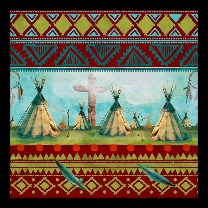 Teepe Tent Dreamcatcher Totem Pole Seamless Patter Heavyweight Sweatshirt by FaDigitalArtStudio | Teevron