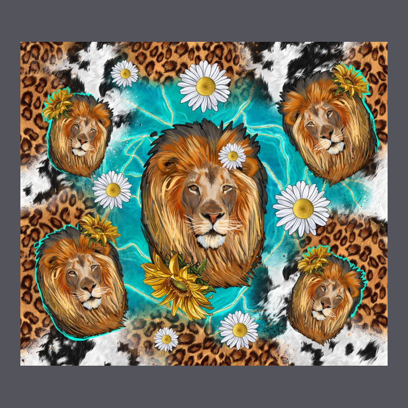 Lion With Leopard And Cowhide Pattern Vintage Hoodie by TumblerDesignByShophia | Teevron