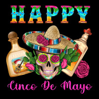 Happy Cinco De Mayo Mexican Skull Tequila Bottle Roses Cactus Premium Tee | Teevron