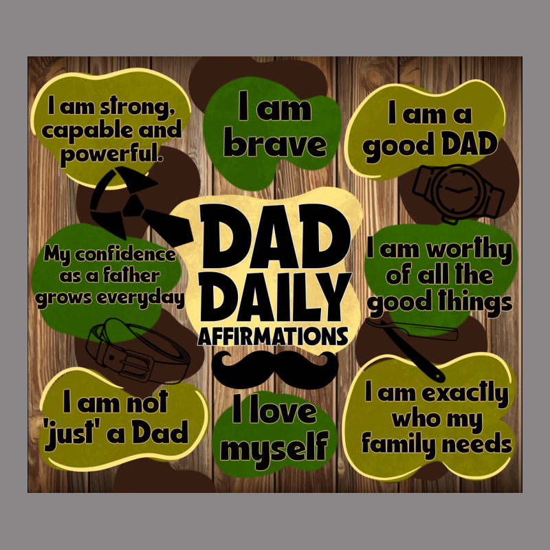 Dad Daily Affirmations Vintage Tee by TumblerDesignByShophia | Teevron
