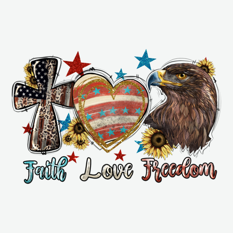 Faith Love Freedom 4th Of July Urban Heavy Tee by HowdyJamesFarm | Teevron