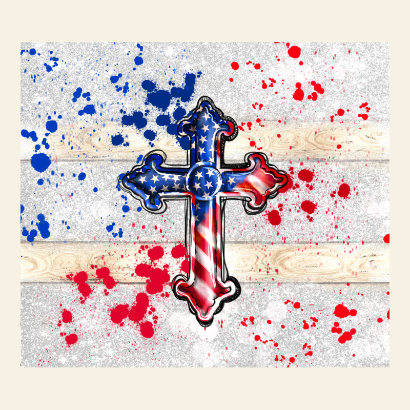 4th Of July Flag Cross Vintage Tee by TumblerDesignByShophia | Teevron