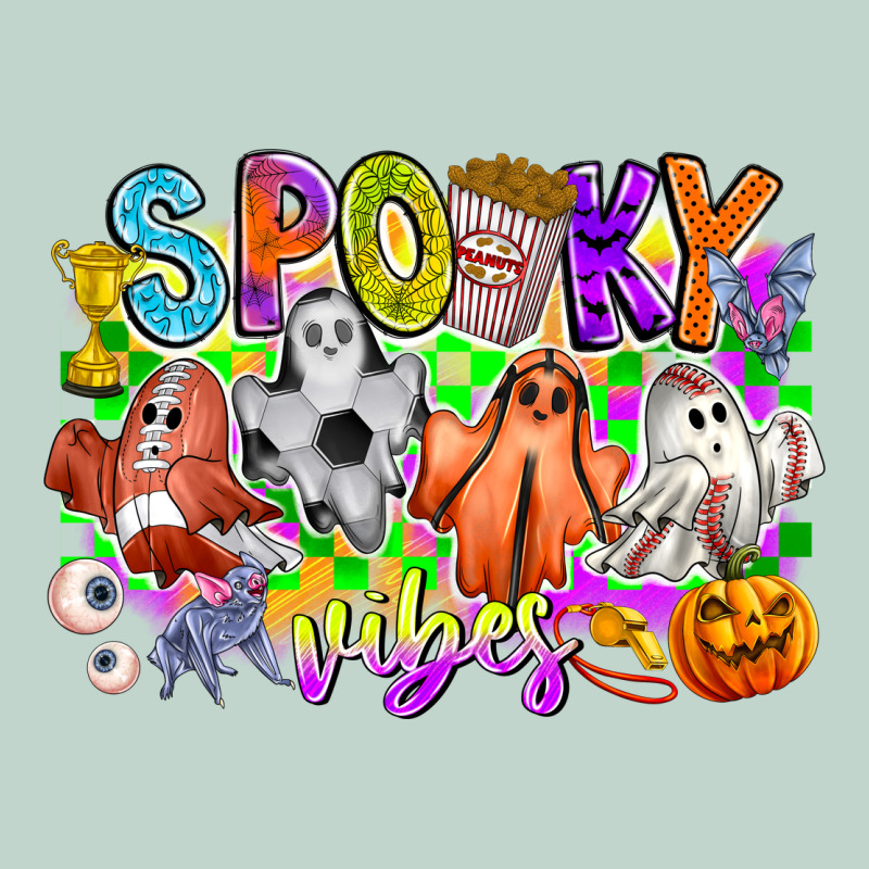 Spooky Vibes Ghost Zipper Hoodie by CowhideDigitalArt | Teevron