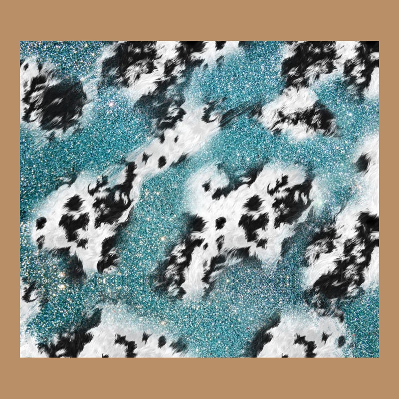 Teal Glitter And Cowhide Vintage Hoodie by TumblerDesignByShophia | Teevron