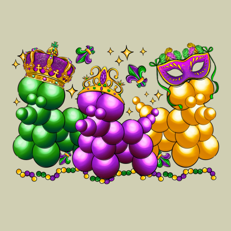 Mardi Gras Bead Dogs Heavy Core Tee by LillyAllenDesigns | Teevron