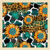 Gemstone Sunflower Leopard Seamless Pattern Premium Hoodie | Teevron