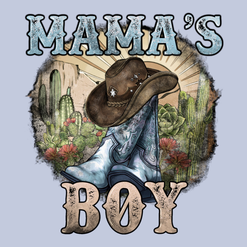 Mama's Boy Western Cowboy Boots Cactus Long Sleeve Tee by HowdyJamesFarm | Teevron