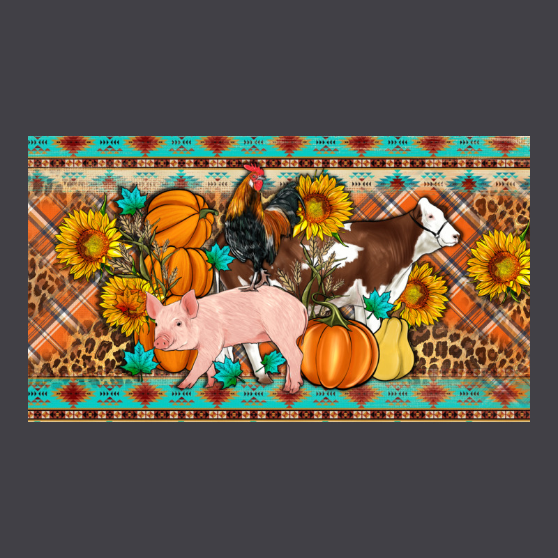 Fall Farm Animals Cow Pig Rooster Heavyweight Hoodie by Artiststas | Teevron