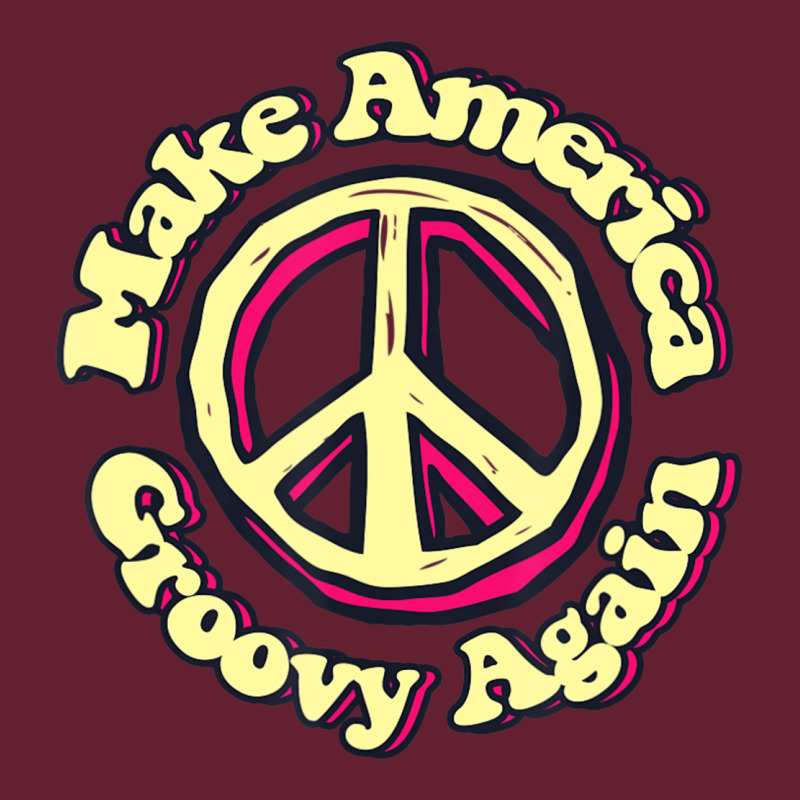 Make America Groovy Again Peace Sign 70s Retro Classic Tee by lanVoArt | Teevron