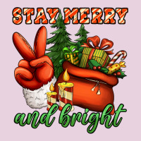 Stay Merry And Bright Peace Hand Ladies Tee | Teevron