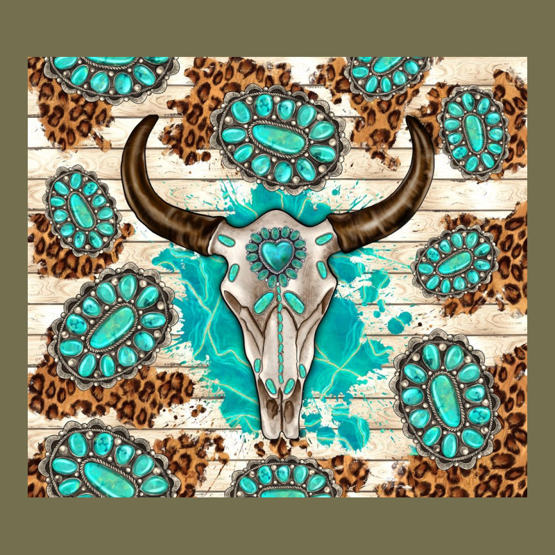Gemstone Bull Skull Leopard Vintage Hoodie by TumblerDesignByShophia | Teevron