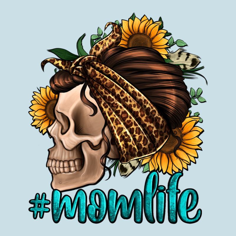 Momlife Skull With Bandana Ladies Tee by Jasminsmagicworld | Teevron