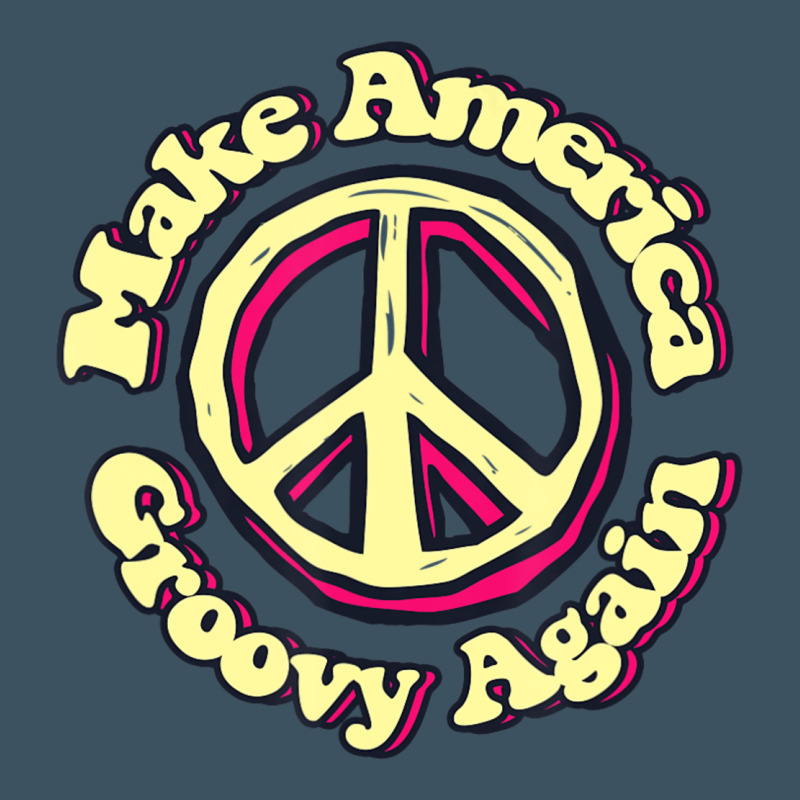 Make America Groovy Again Peace Sign 70s Retro Urban Heavy Tee by lanVoArt | Teevron